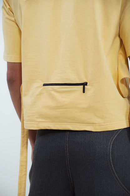 Mool gunda shoulder slit top