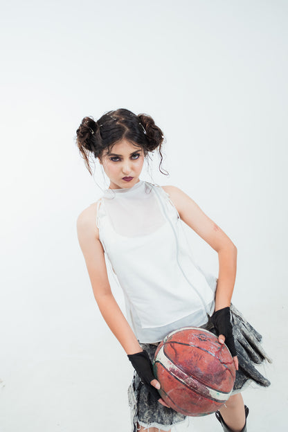 Bareframe (still a snack) sheer tank