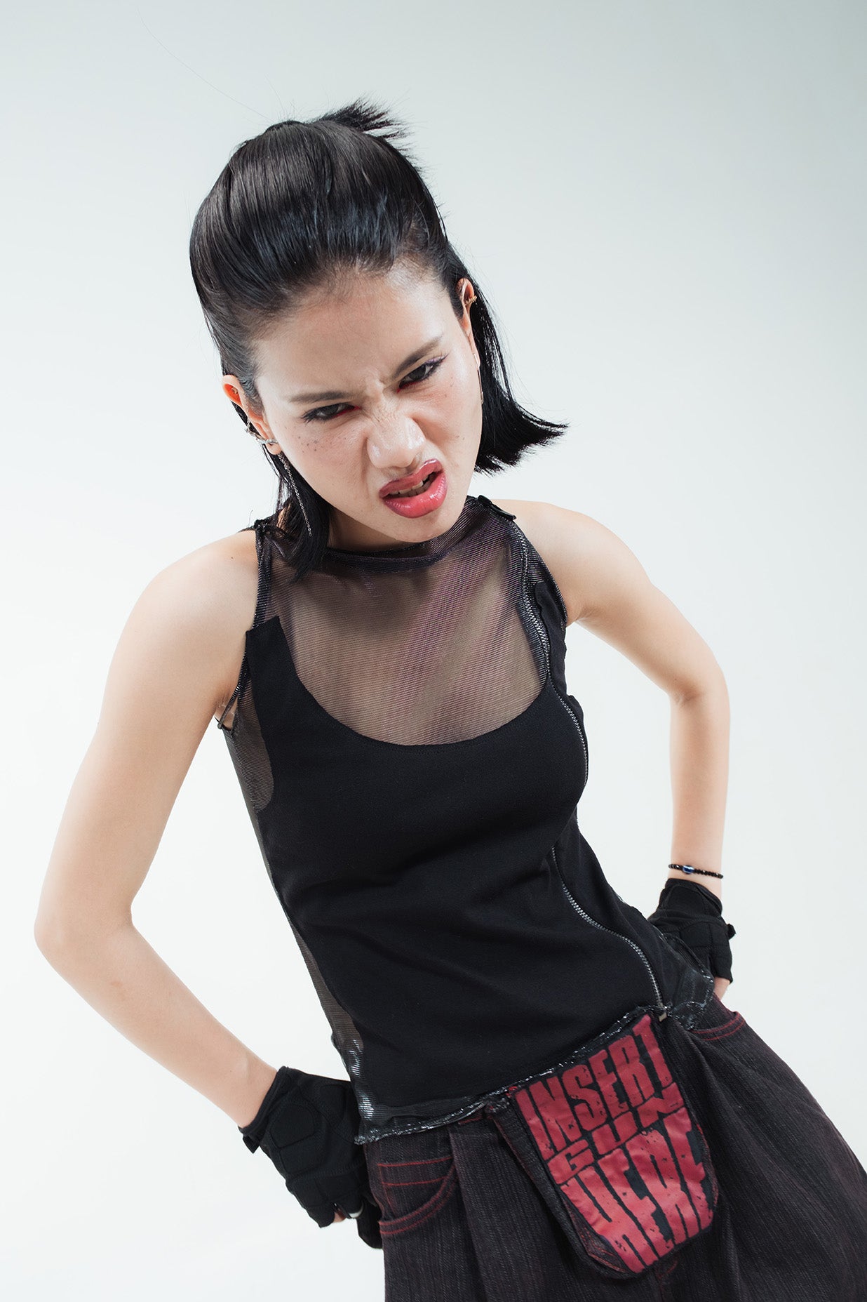 Bareframe (still a snack) sheer tank