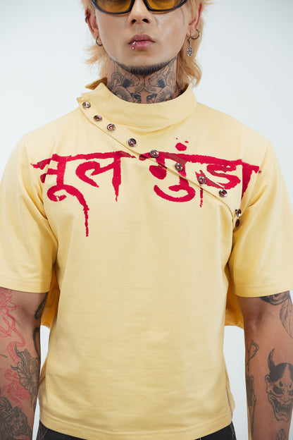 Mool gunda shoulder slit top
