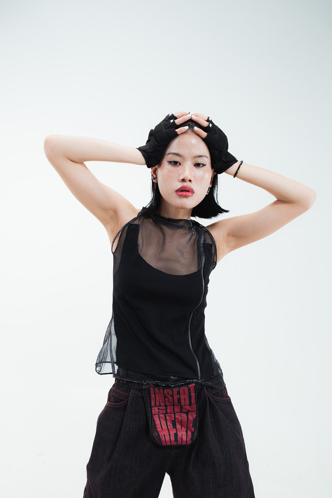 Bareframe (still a snack) sheer tank